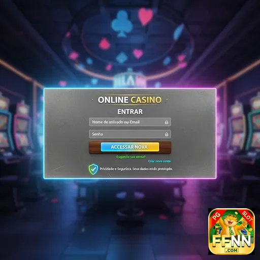 Ilustração de Acesse o cassino online ffnn com login instantâneo